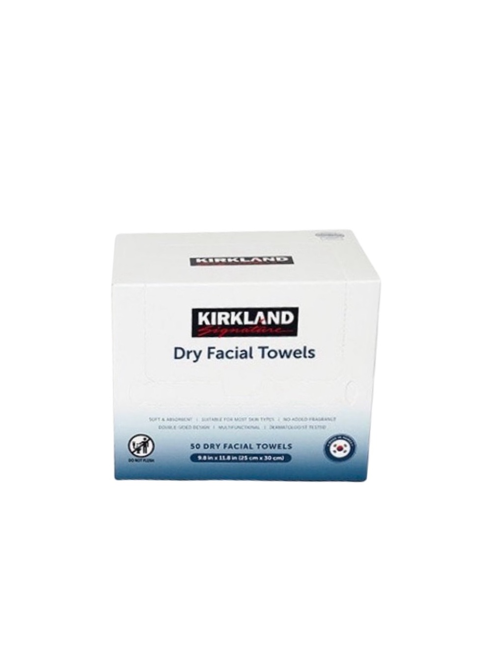 KIRKLAND Dry Facial Towels - 50 count